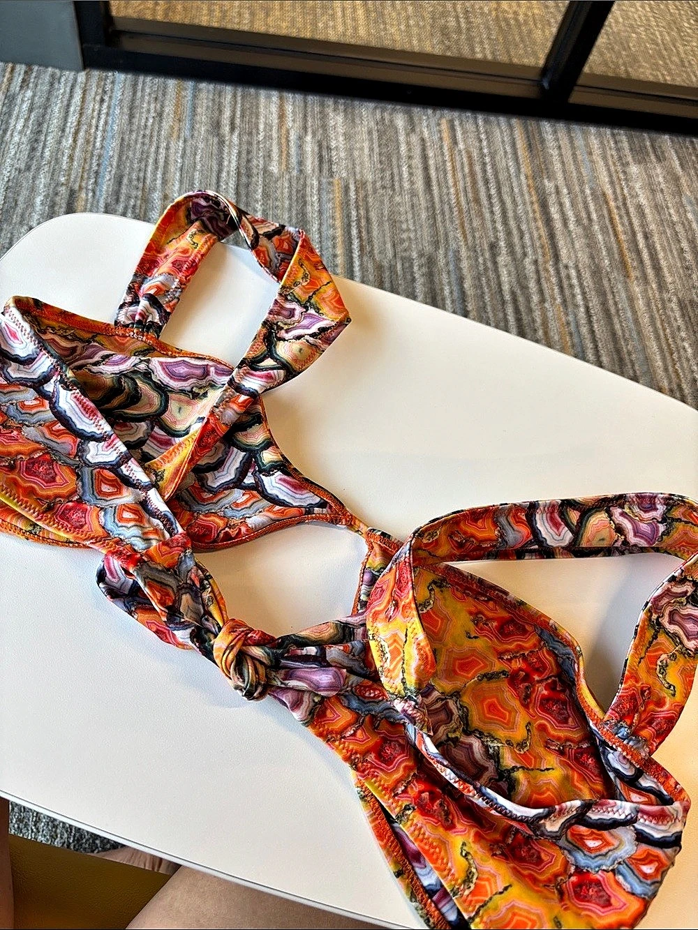 Strawberry Milk Mob Abstract Print Bikini Top Xxl Like New — image 8 of 8